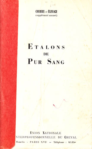 Etalons de Pur Sang 1967 (Hengstbuch Frankreich)